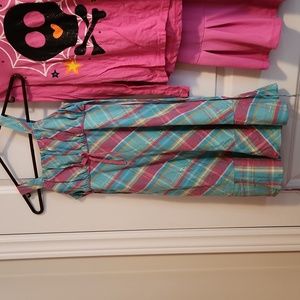 Youngland Turquoise and Pink Plaid dress